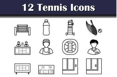 Tennis Icon Set