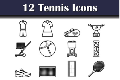 Tennis Icon Set