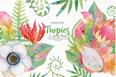 Watercolor Tropical Design