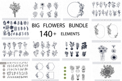 flowers bundle/ big set bundle