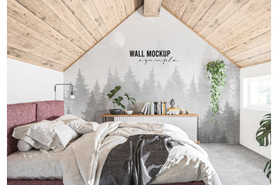 Wall mockup&2C; Wallpaper mockup