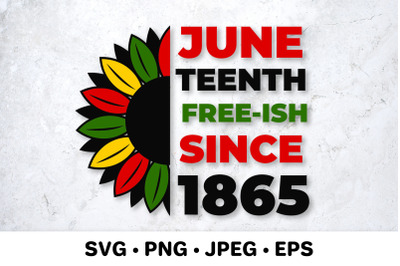 Juneteenth sunflower SVG. Black history holiday