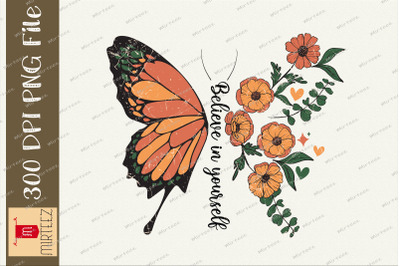 Believe In Yourself Butterfly PNG