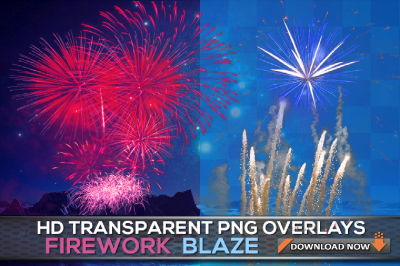 60 TRANSPARENT PNG Firework Overlays