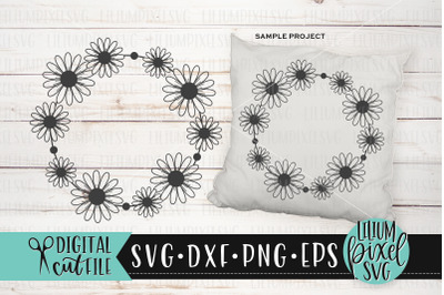 Daisy Chain Round Frame- Summer SVG