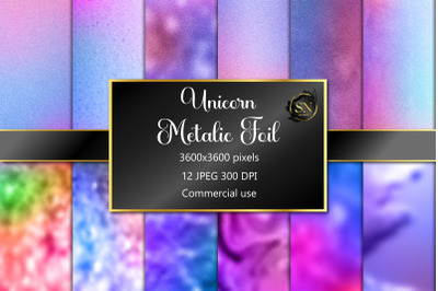 Unicorn Metallic Foil Textures Digital Papers 12 JPG