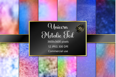 Unicorn Metallic Foil Textures Digital Papers 12 JPG