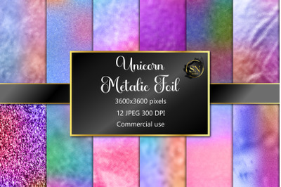 Unicorn Metallic Foil Textures Digital Papers 12 JPG