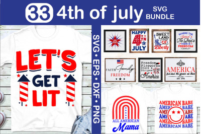 4th of July Quotes SVG bundle, Patriotic SVG
