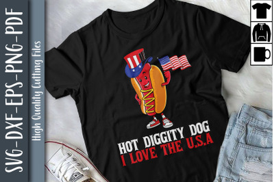 Hot Diggity Dog I Love The USA