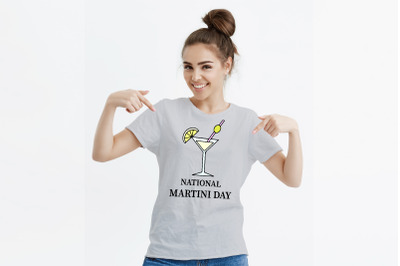 National Martini Day SVG. Martini glass