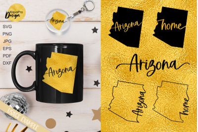 Arizona State SVG. Keychain and Door Porch sign Templates