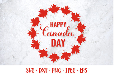 Happy Canada Day SVG. Canadian holiday