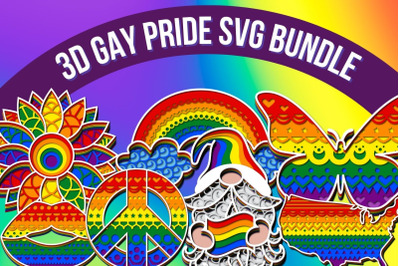 3D Gay Pride SVG Bundle