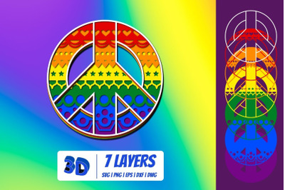 3D LGBT Rainbow Pacific SVG