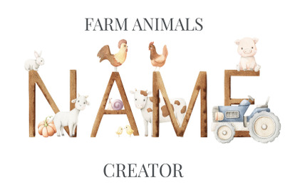 Farm name creator - watercolor set