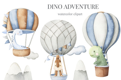 Dino Adventure - watercolor set