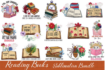 Reading Books Sublimation Bundle