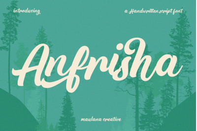 Anfrisha Script Font