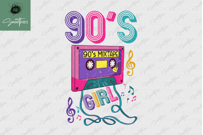 90s Girl Retro Vintage Old Cassette PNG