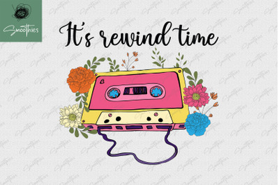 Cassette Tape Rewind Time Retro PNG