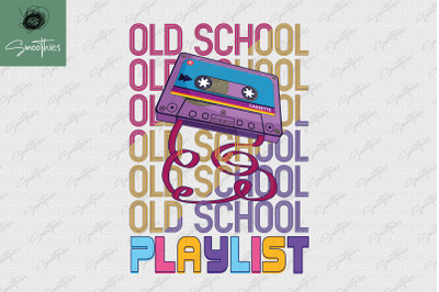 Old School Playlist Cassette Retro PNG