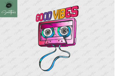 Good Vibes Playlist Cassette Retro PNG