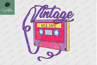 Vintage Mixtape Cassette Retro PNG