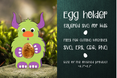 Horned Monster |Chocolate Egg Holder Template