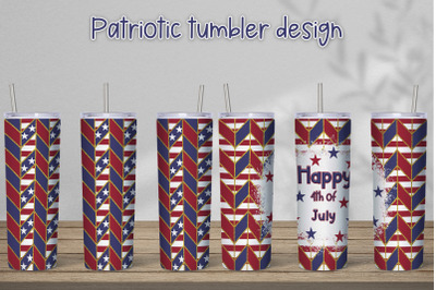 Patriotic tumbler design | Tangram tumbler