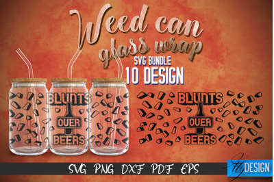 Weed Glass Can Wrap SVG | Beer Can Glass Wrap