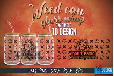 Weed Glass Can Wrap SVG | Beer Can Glass Wrap