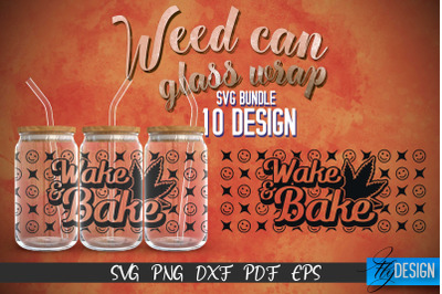 Weed Glass Can Wrap SVG | Beer Can Glass Wrap