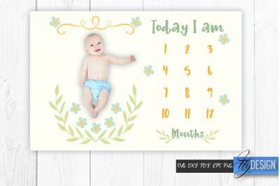 Baby Milestone Blanket SVG | Baby Blanket vol.1