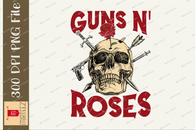 Guns N&#039; Roses Needle Skull Vintage PNG