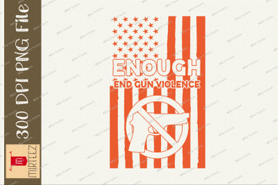 Enough End Gun Violence Orange PNG