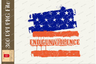 End Gun Violence Usa Flag Anti Gun PNG