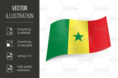 State flag of Senegal.