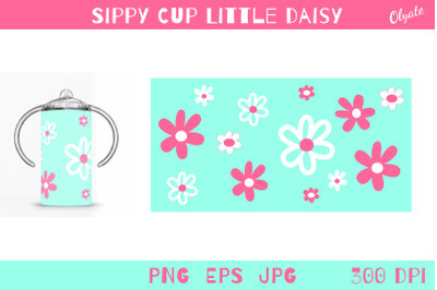 Sippy Cup Sublimation. Sippy Cup Daisy. Sippy Cup