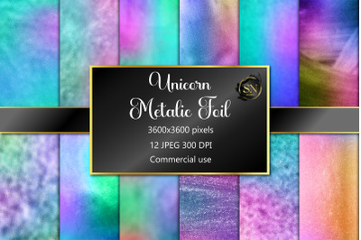 Unicorn Metallic Foil Textures Digital Papers 12 JPG