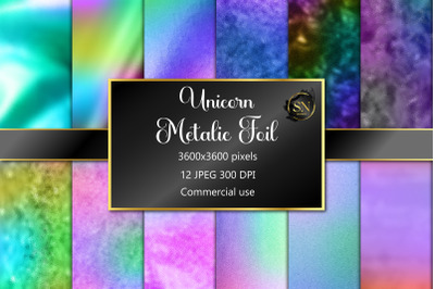 Unicorn Metallic Foil Textures Digital Papers 12 JPG