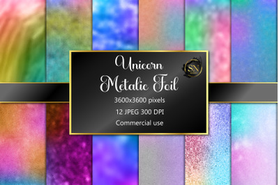 Unicorn Metallic Foil Textures Digital Papers 12 JPG