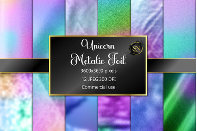 Unicorn Metallic Foil Textures Digital Papers 12 JPG