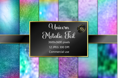 Unicorn Metallic Foil Textures Digital Papers 12 JPG