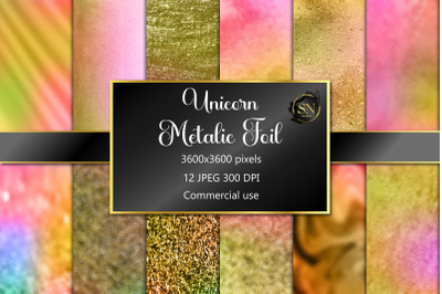 Unicorn Metallic Foil Textures Digital Papers 12 JPG