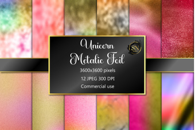 Unicorn Metallic Foil Textures Digital Papers 12 JPG