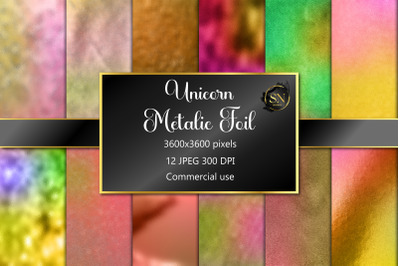 Unicorn Metallic Foil Textures Digital Papers 12 JPG