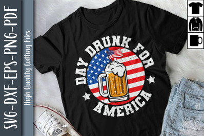 USA Patriotic - Day Drunk For America