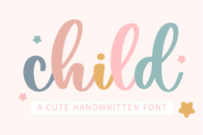 Child - A cute handwritten font