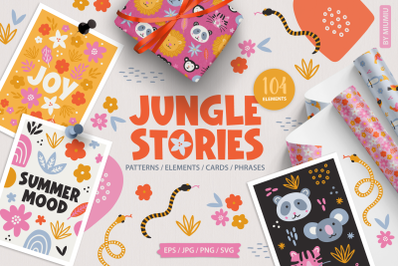 Jungle Stories Kit - 104 elements
